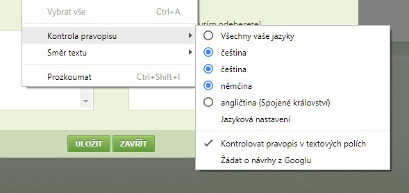  Nastavení kontroly pravopisu